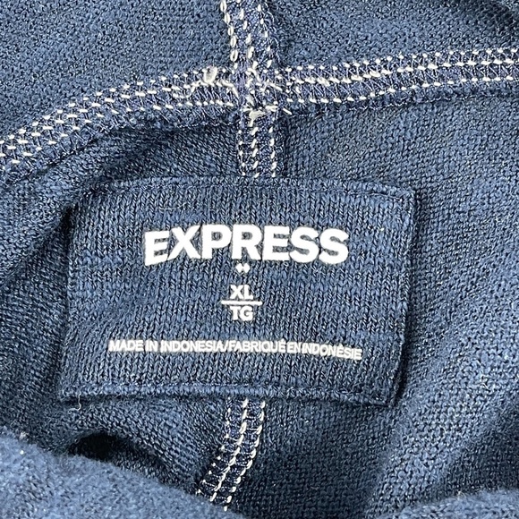 Express Hoodie Womens XL Blue Drawstring - Picture 2 of 7